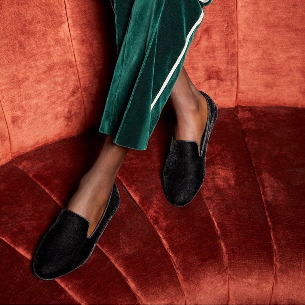 BIRDIES • Starling Black Velvet Loafer - 9 women’s flats ballet shoes